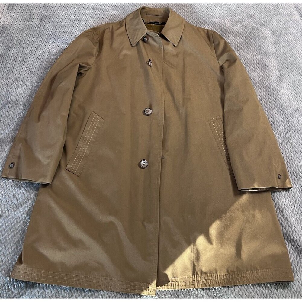 Vintage Harbor Master "Buoy Cloth" w/Zepel Repellant Lined Trench Coat 38 Reg